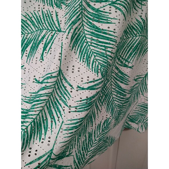 Belle By Belldini Blouse NWT Woman 2X Plus Rainforest V Tie Sheer Ruffle... - Picture 6 of 9